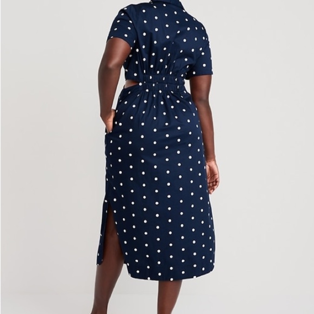 Old Navy Cutout Midi Shirt Dress - Picture 3 of 6